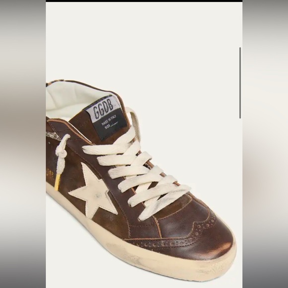 NEW GOLDEN GOOSE Midstar Mixed Leather Leopard Mid-Top Sneakers $645 SIZE 39 US9 - Picture 10 of 16